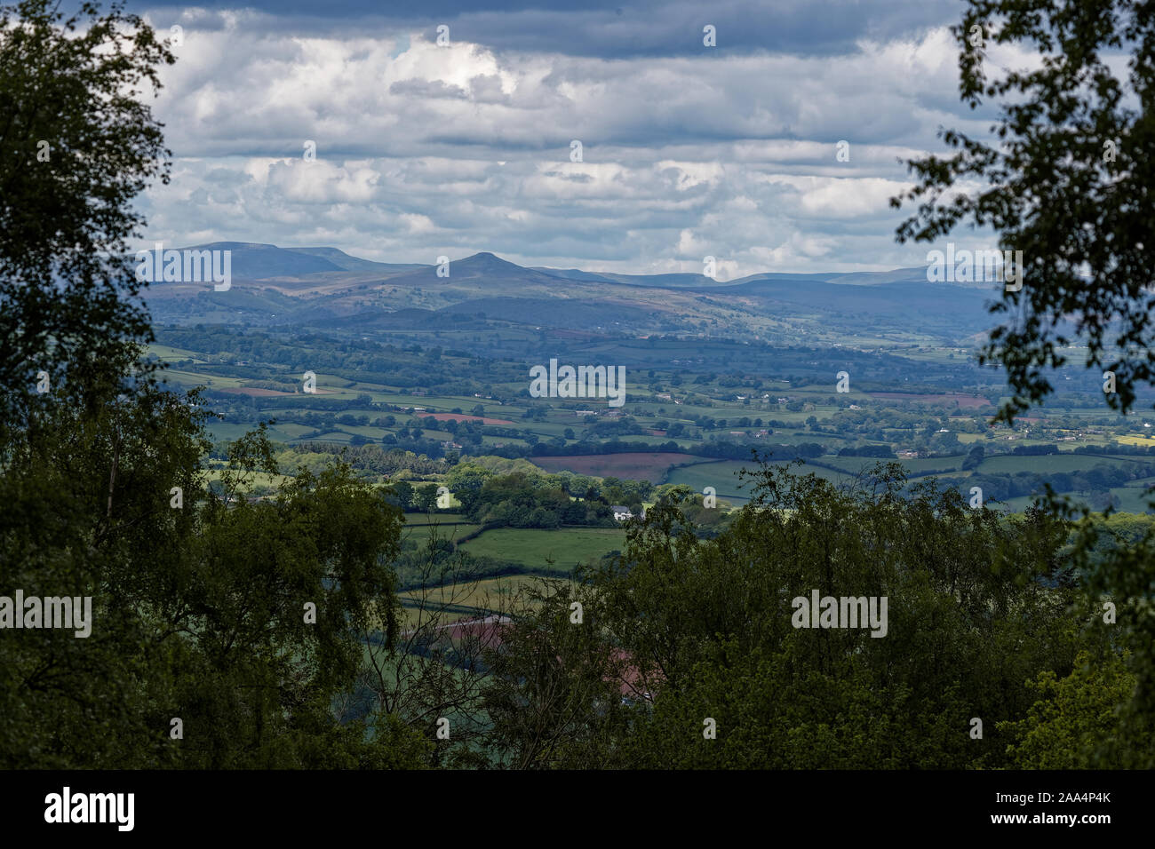 Monmouthshire paesaggio, Galles del Sud. Regno Unito Foto Stock