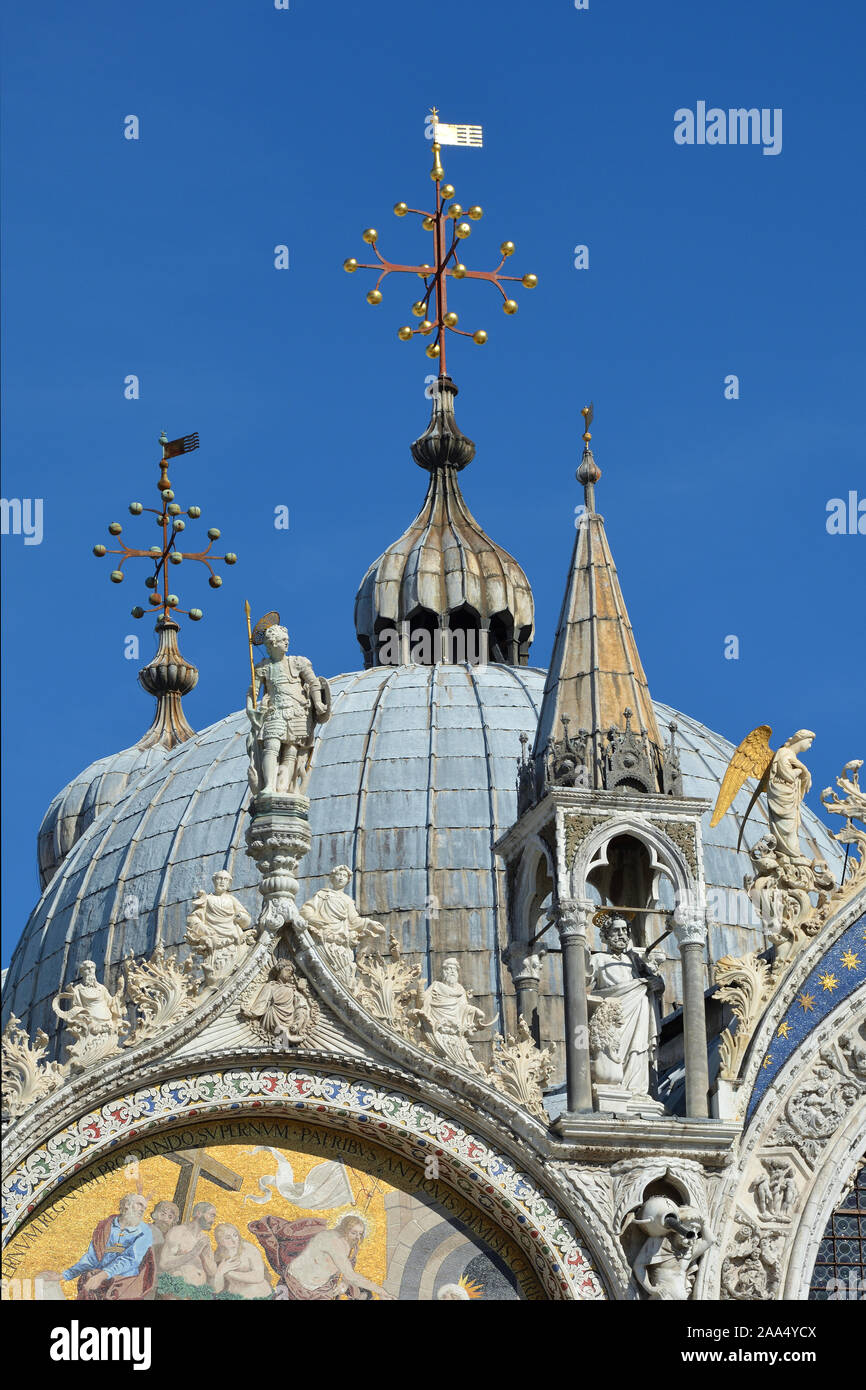 Cupola della Basilica di San Marco a Venezia - Italia. Foto Stock