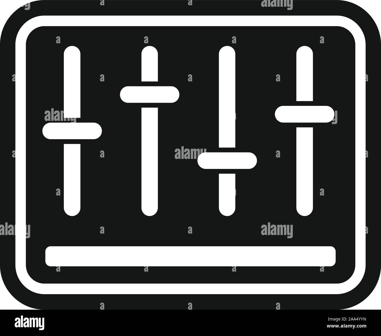 Console icona dell'equalizzatore. Semplice illustrazione della console equalizzatore icona vettoriali per il web design isolato su sfondo bianco Illustrazione Vettoriale