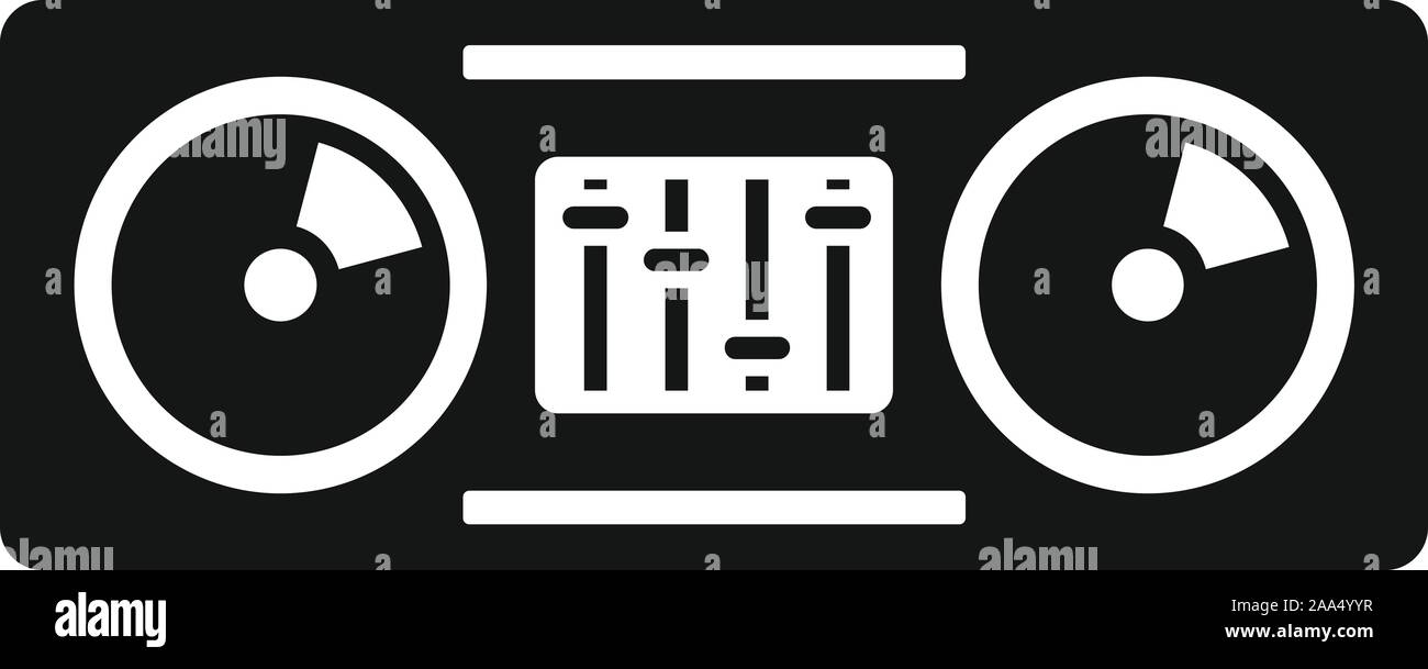Concerto dj console icona. Semplice illustrazione del concerto dj console icona vettoriali per il web design isolato su sfondo bianco Illustrazione Vettoriale