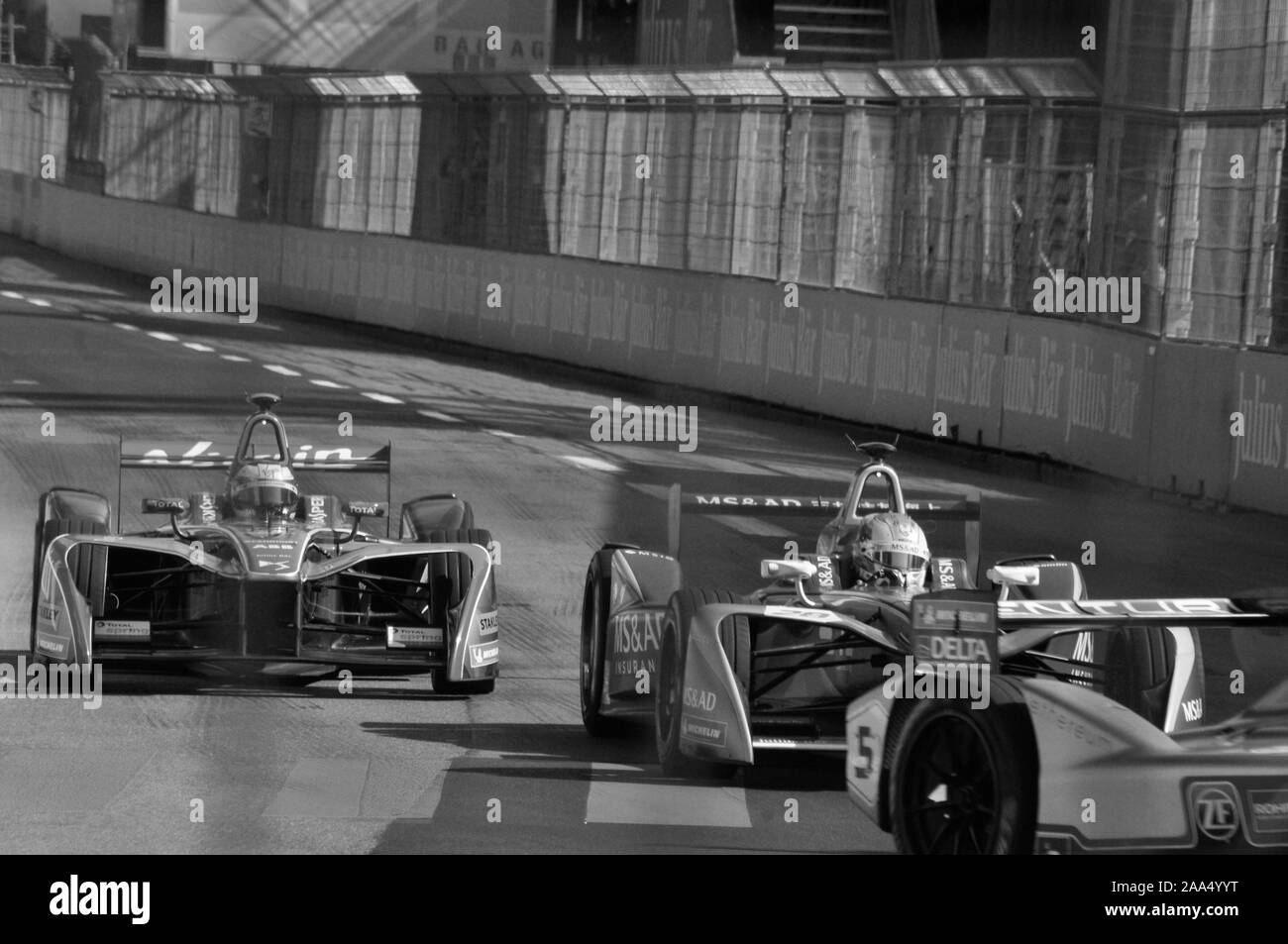 Formula di ABB-E gara in Zürich-City: la prima gara in quanto 64 anni in Svizzera stimola a zero emissioni technology Foto Stock