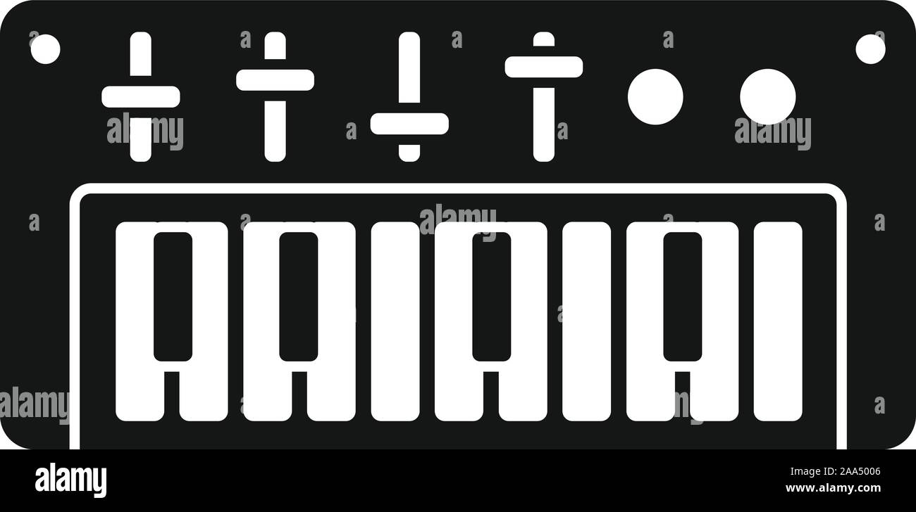 Dj icona di pianoforte. Semplice illustrazione di dj pianoforte icona vettoriali per il web design isolato su sfondo bianco Illustrazione Vettoriale