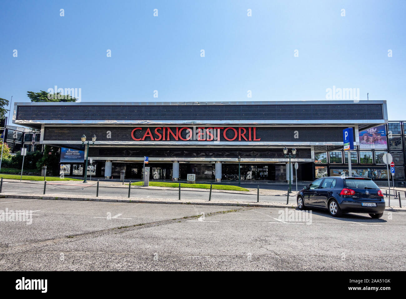 Il casinò di Estoril esterno dell'edificio, Casino do Estoril uno dei più grandi casinò in Europa Estoril è la riviera portoghese nei pressi di Lisbona Portogallo Foto Stock