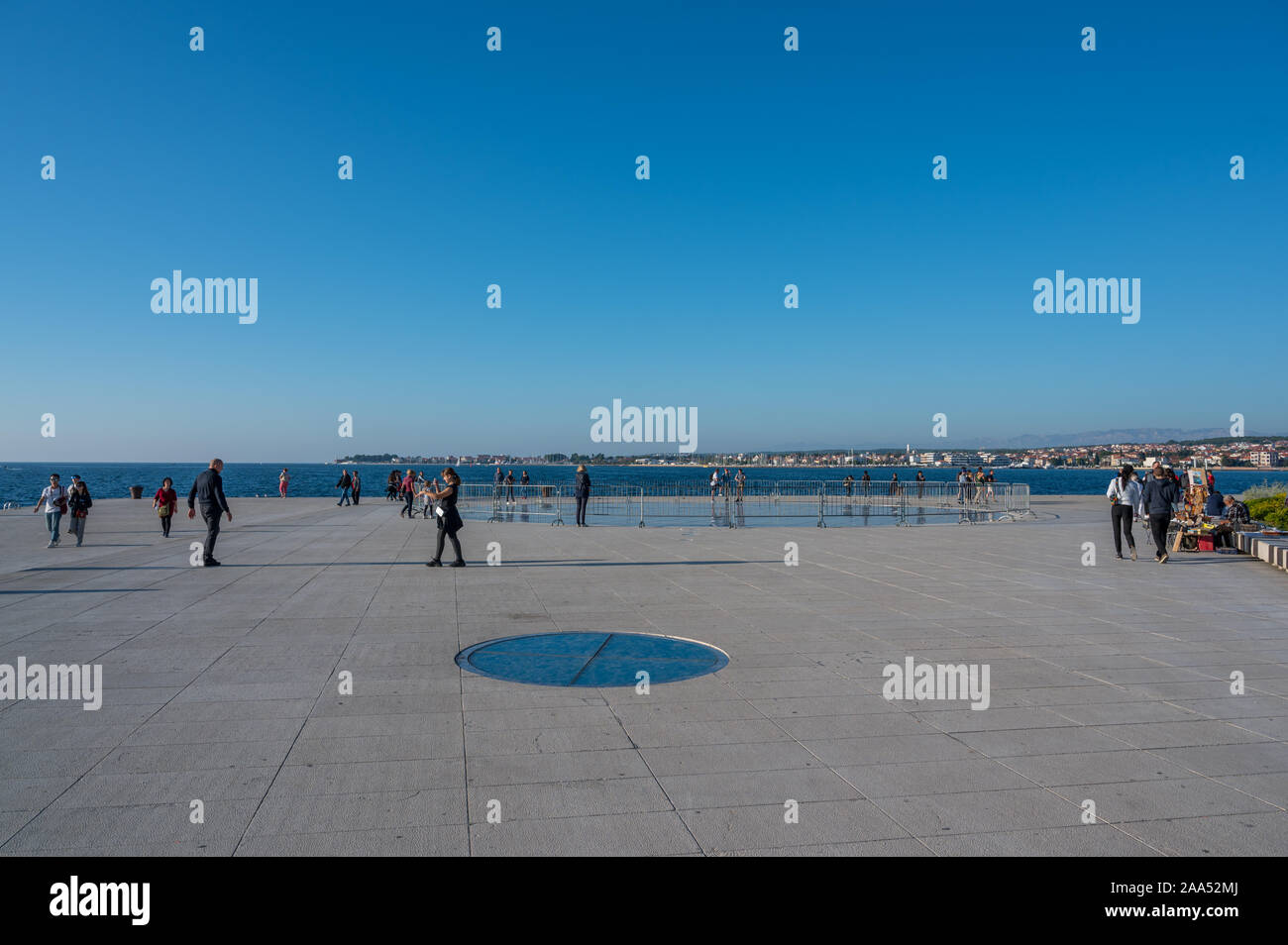 Monumento al sole in Zadar, Croazia Foto Stock