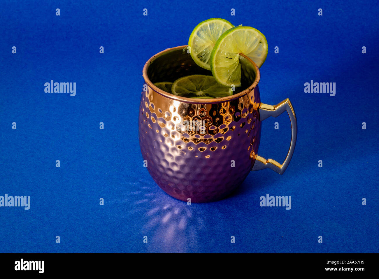 Moscow mule cocktail con calce Foto Stock