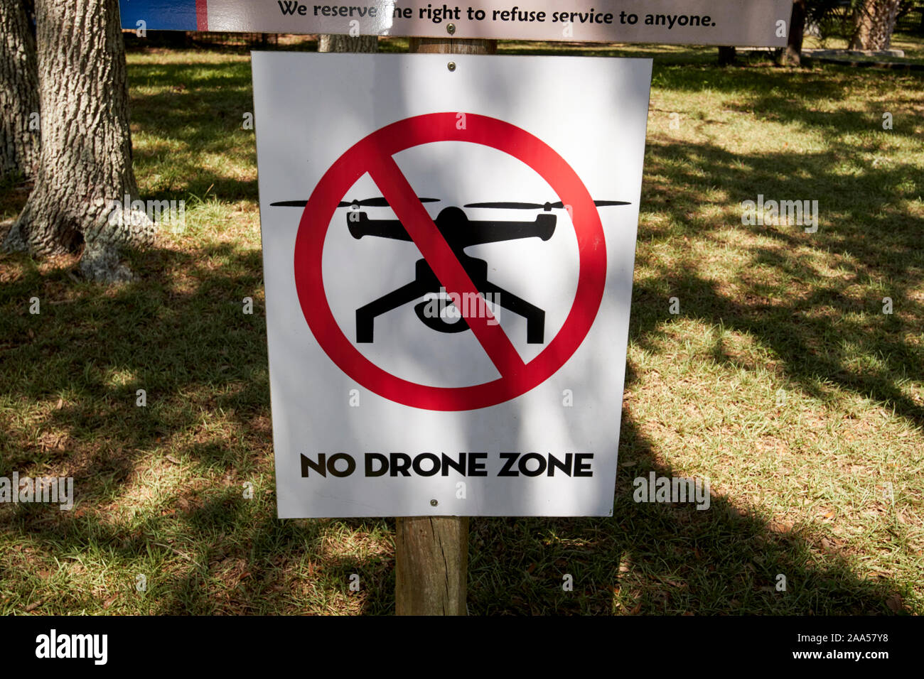 Nessuna zona di drone cartello segnaletico florida usa Foto Stock