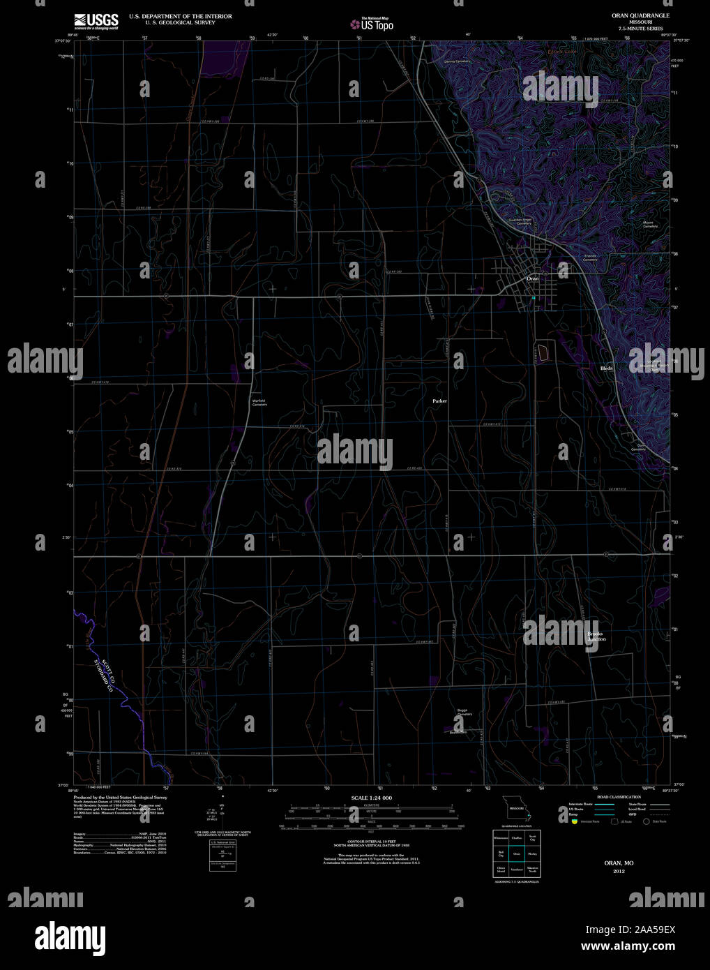 Oran missouri mappa immagini e fotografie stock ad alta risoluzione Alamy
