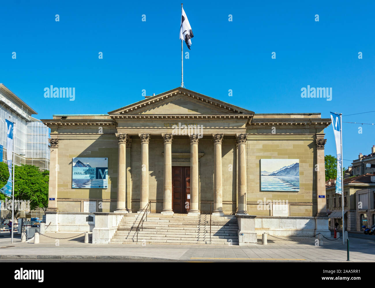 Musee rath, Ginevra, Svizzera di più antichi costruiti a tal fine art museum, costruito 1824-26 Foto Stock