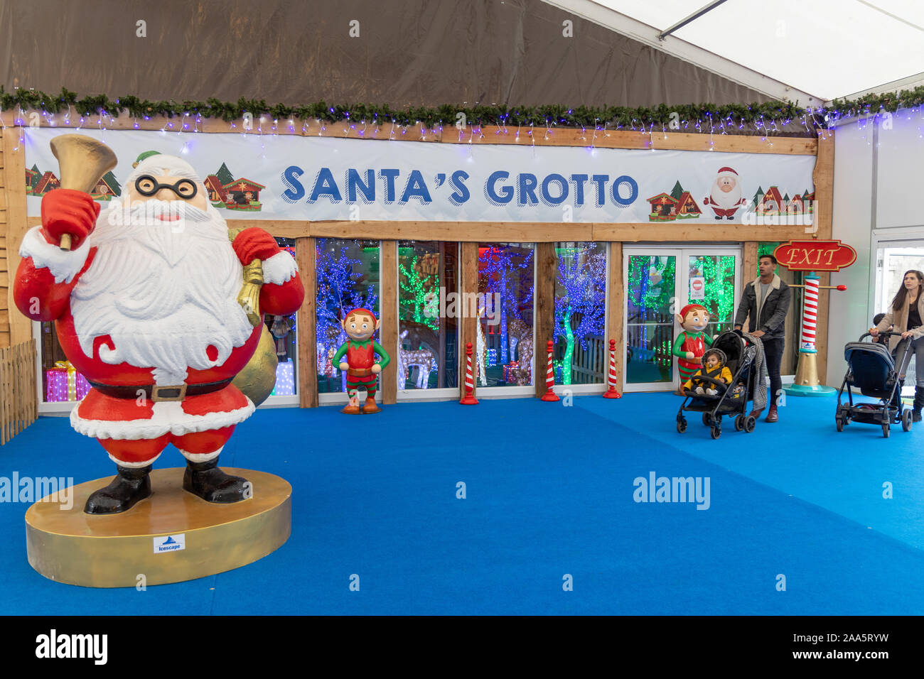 Santa's Grotto, Icescape presso il Tropicana, Weston-Super Mare Foto Stock
