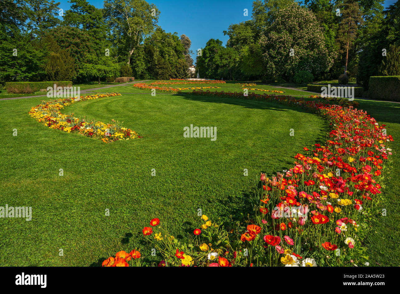 La Svizzera di Ginevra, Parc de la Perle du Lac, Flower Garden Foto Stock