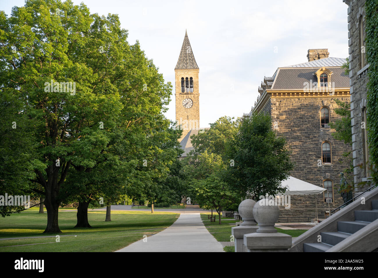 Luglio 13, 2019, Cornell University, Ithaca, New York. Mcgraw Clock Tower Foto Stock