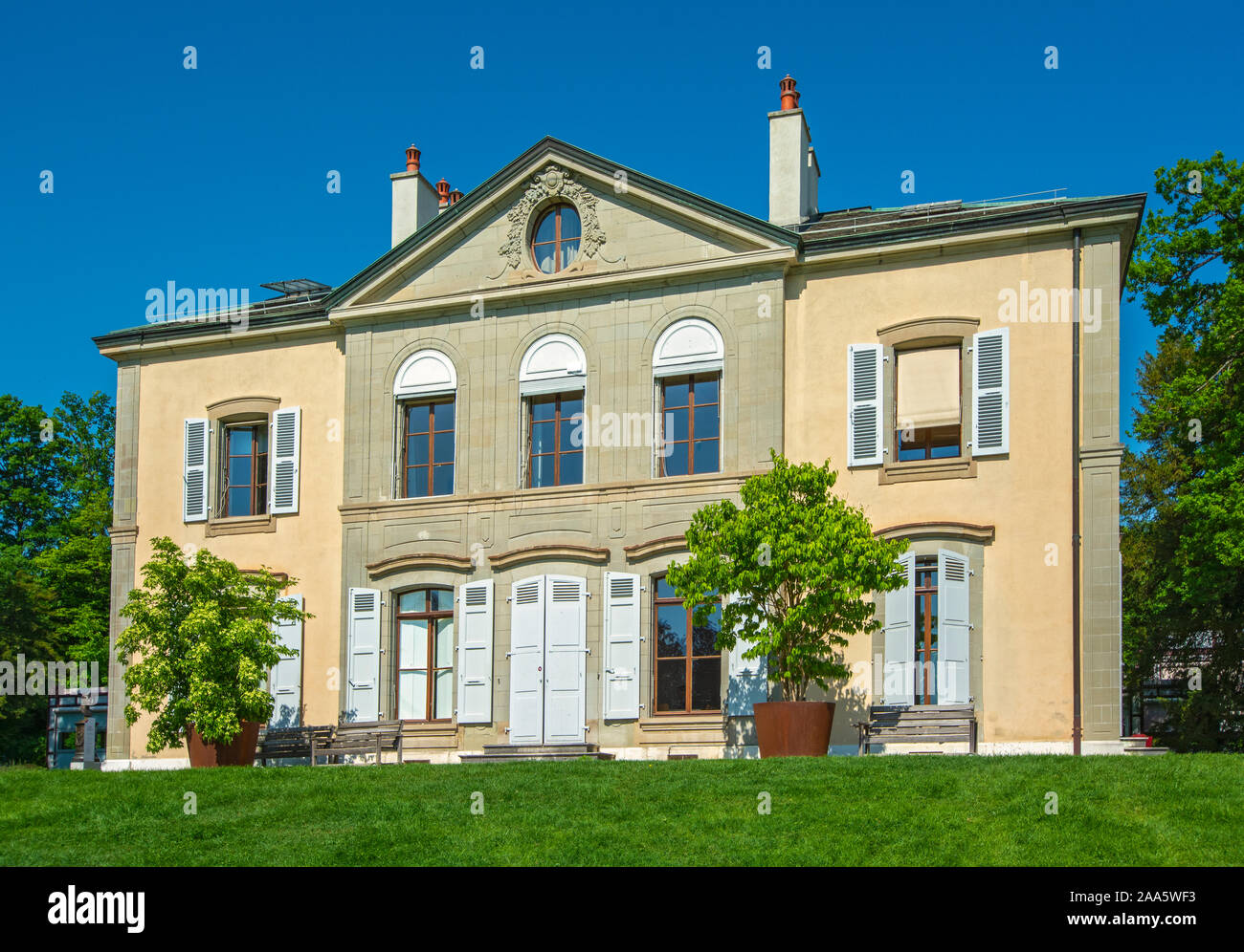 La Svizzera di Ginevra, giardino botanico, Villa Le Chene Foto Stock