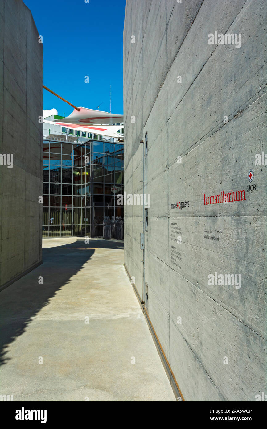 La Svizzera di Ginevra, Museo Internazionale della Croce Rossa, ingresso Foto Stock