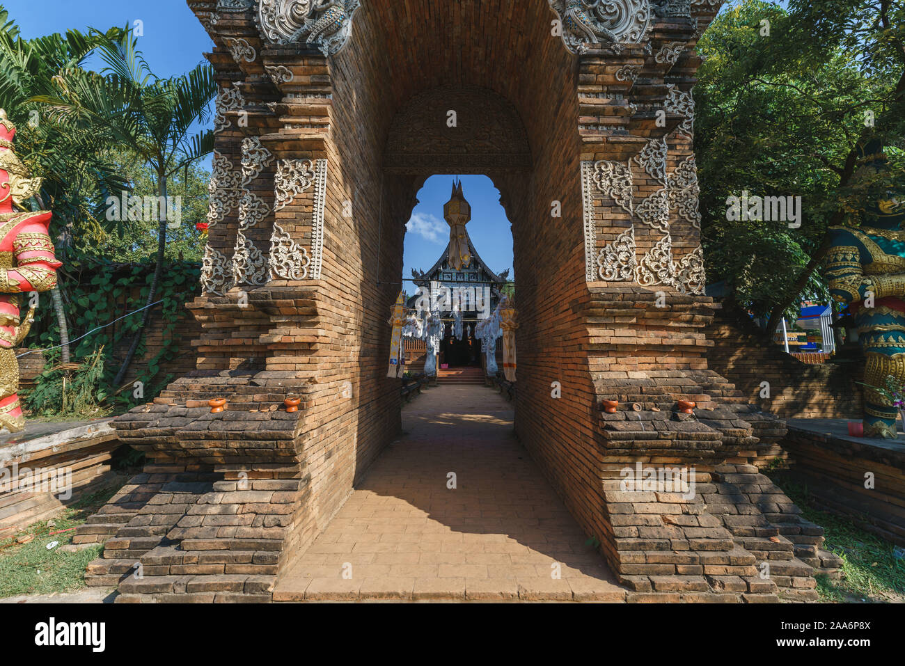 Wat Lok Molee tempio a nord di Chiang Mai città vecchia, Thailandia Foto Stock