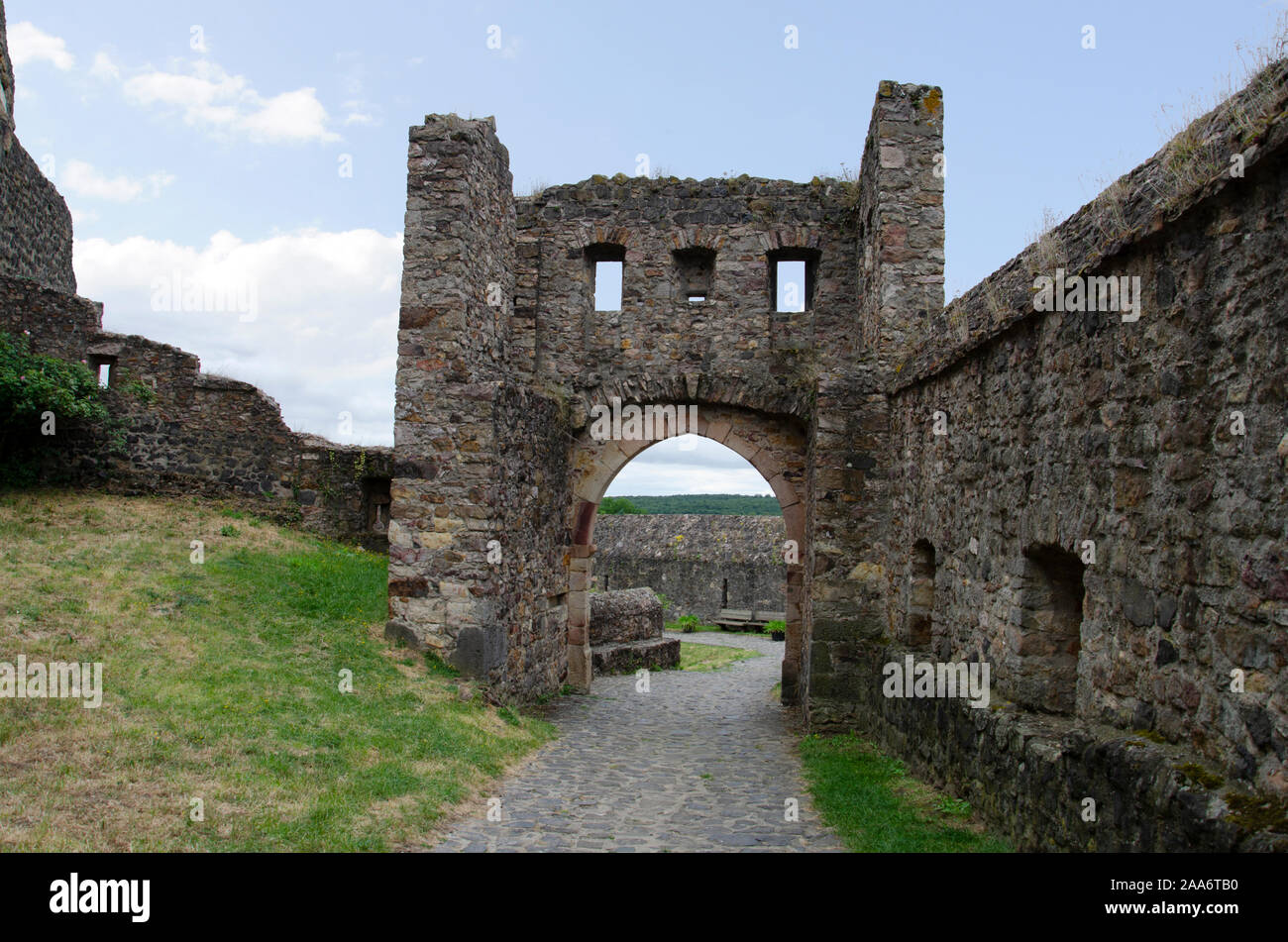Il castello di Münzenberg, Wetteraukreis, Hesse, Germania, Europa Foto Stock