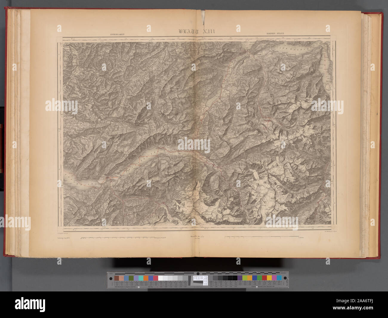 Blatt XIII: Interlaken, Sarnen, Stanz; Blatt XIII: Interlaken, Sarnen, Stanz Foto Stock