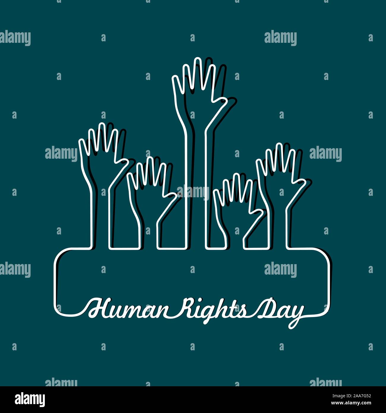 La Giornata Internazionale dei Diritti Umani Stock Vector -10 dicembre Illustrazione Vettoriale