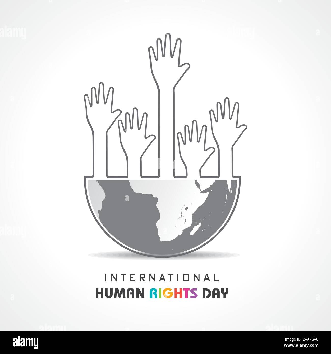 La Giornata Internazionale dei Diritti Umani Stock Vector -10 dicembre Illustrazione Vettoriale