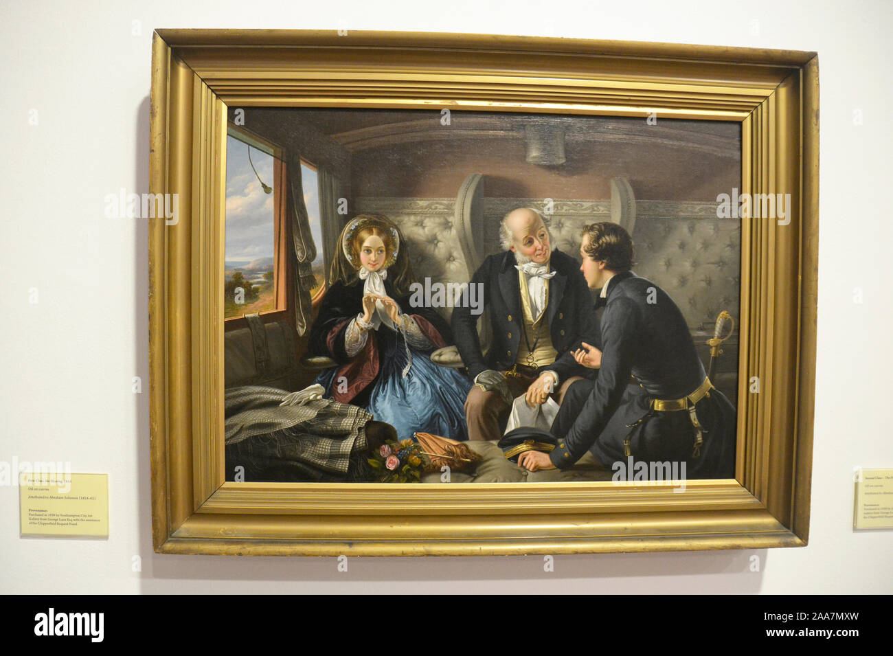 Di prima classe e la riunione, 1855 da Abramo Salomone, all'interno di Southampton City Art Gallery di Southampton, Hampshire, Regno Unito Foto Stock