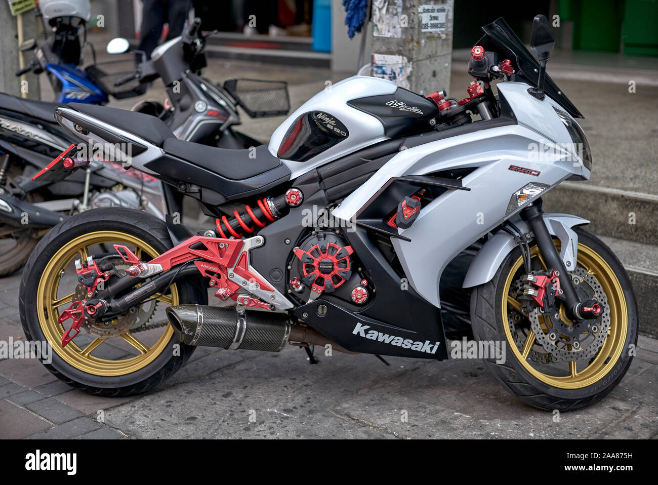Kawasaki Ninja 650 moto sportiva. Moto giapponesi Foto Stock