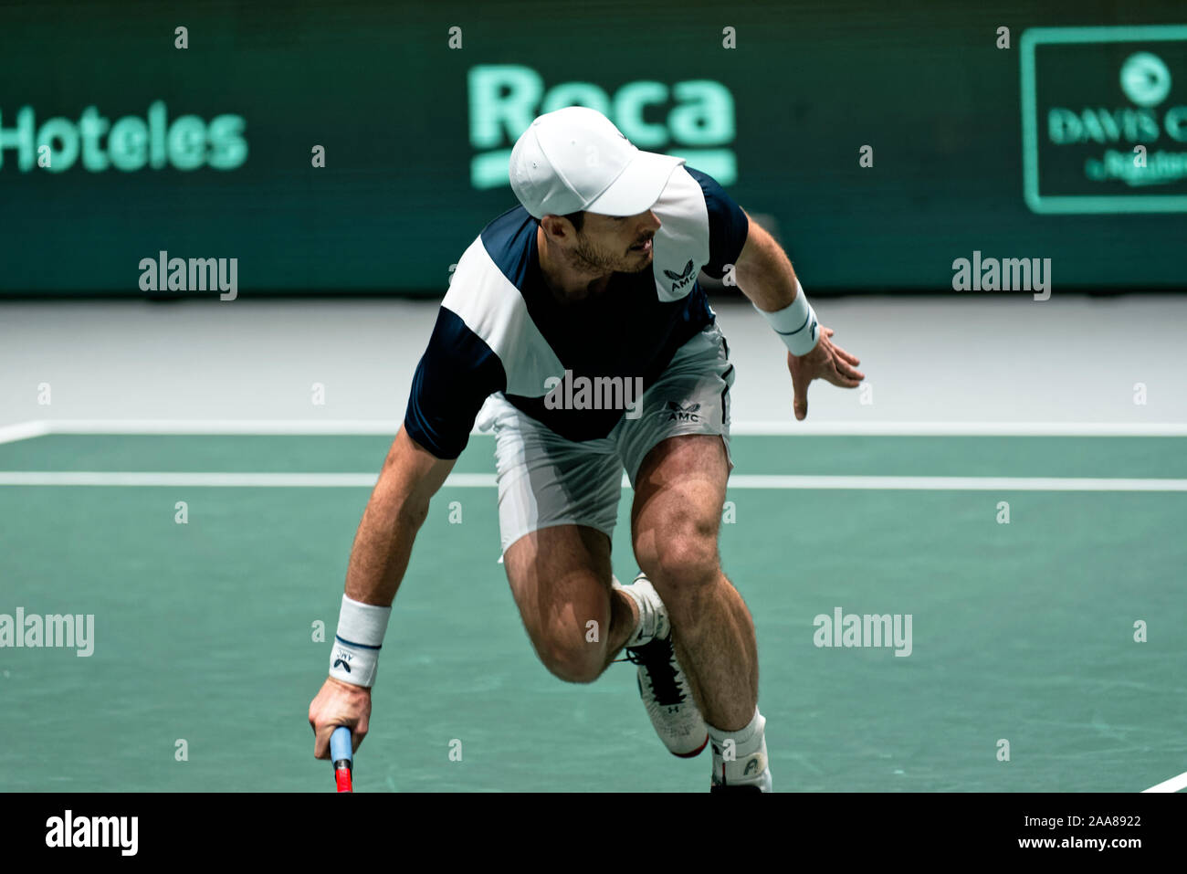 Caja Magica, Madrid, Spagna. Xx Novembre, 2019. Tennis: Coppa Davis finale Madrid 2019 - Andy Murray (GBR) vs Griekspoor Tallon (NLD). Andy Murray (GBR) nell'immagine. Caja Magica, Madrid, Spagna. Credito: EnriquePSans/Alamy Live News Foto Stock