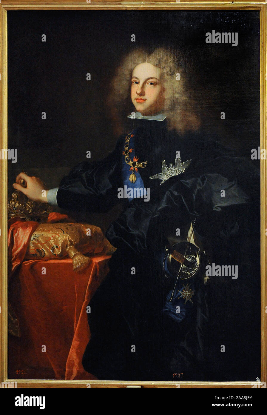 Filippo V (1683-1746). Re di Spagna. Ritratto di Hyacinthe Rigaud Il duomo (1659-1743), 1701. Museo di storia. Madrid. Spagna. (In prestito e al Museo del Prado di Madrid). Foto Stock