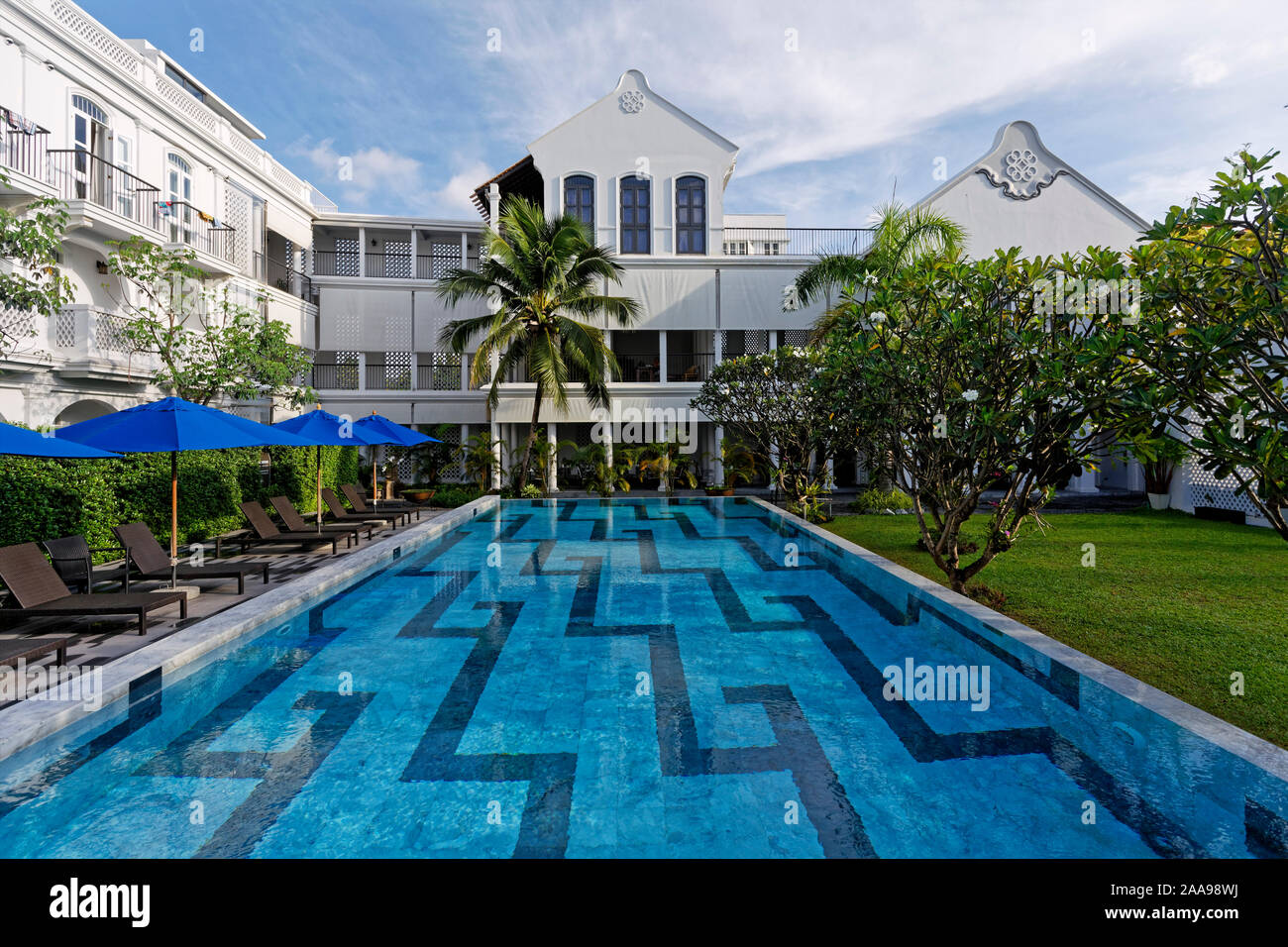 Piccolo Hotel Nyonya, città di Phuket, Tailandia Foto Stock