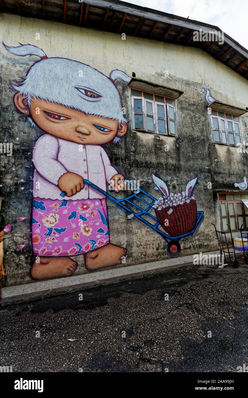 Street Art, Phuket Town, Thailandia Foto Stock