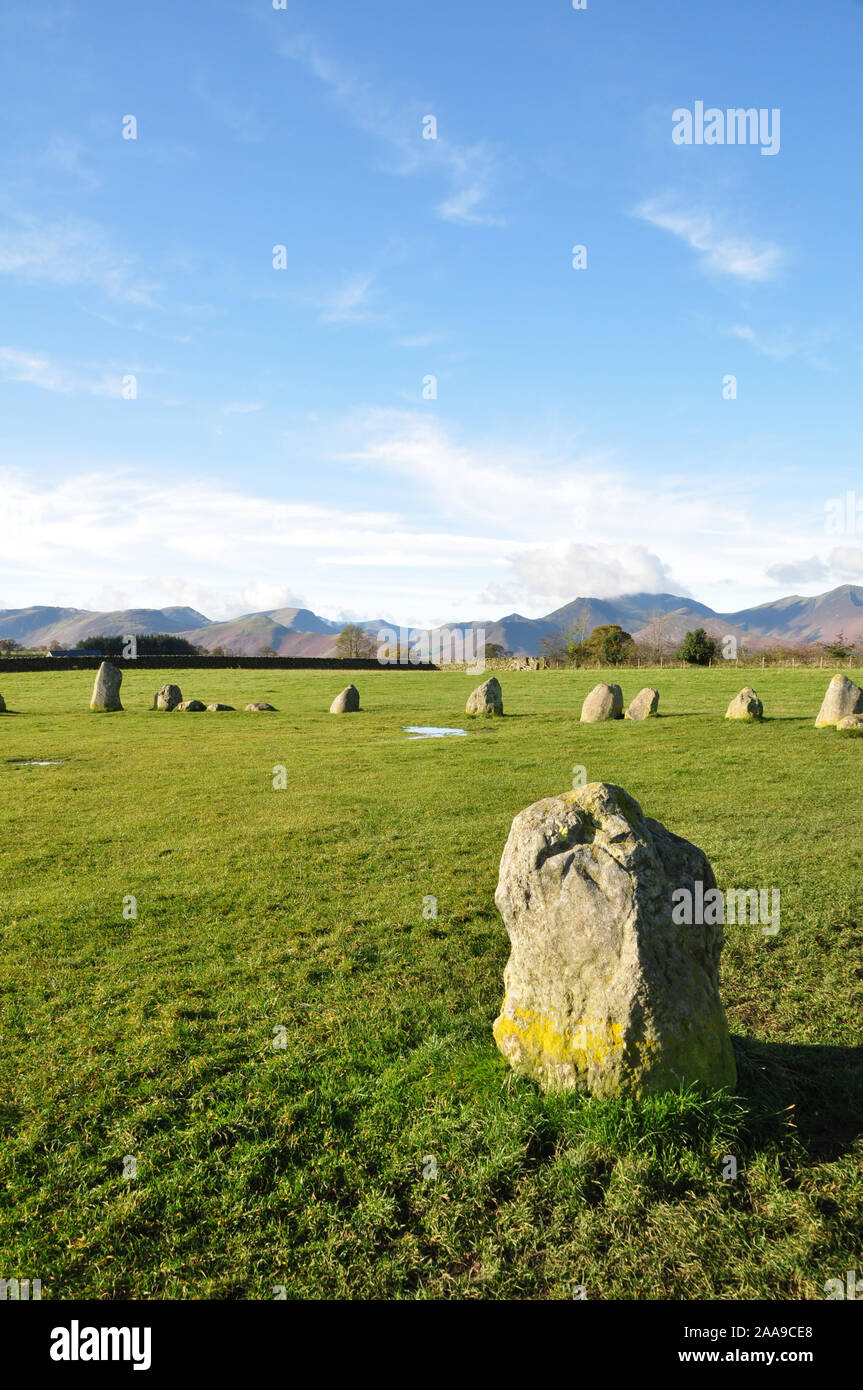 Castlerigg Stone Circle, Cumbria Foto Stock