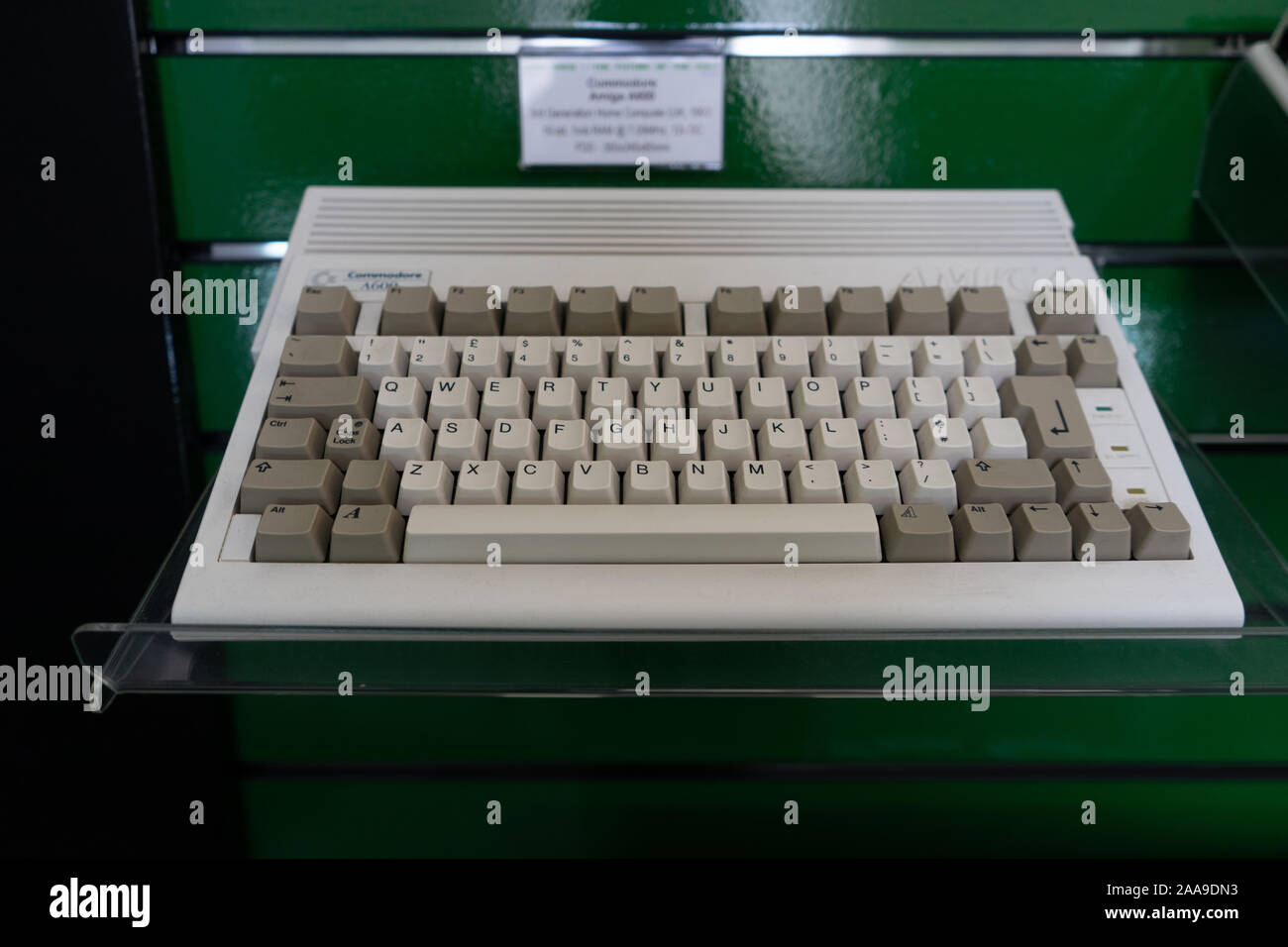 Un Commodore Amiga A600 o 600 Personal computer di casa da anni novanta un PC vintage Foto Stock