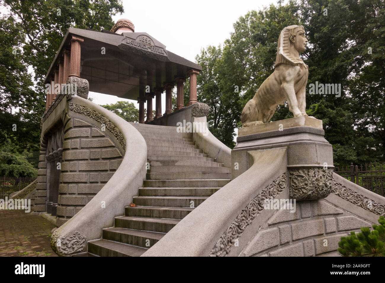 Barney famiglia mausoleo Forest Park Springfield ma Foto Stock