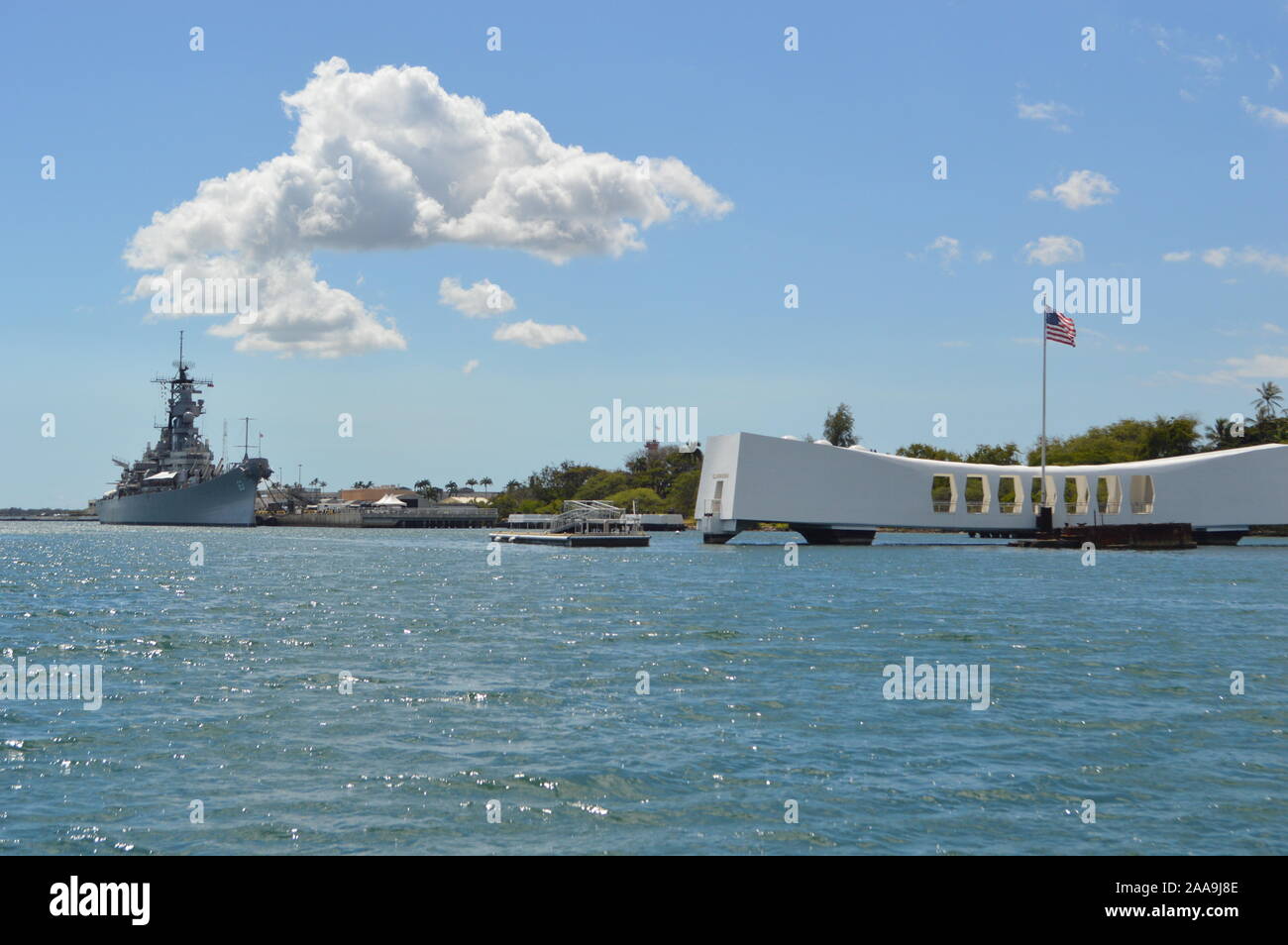 Pearl Harbor Memorial, Honolulu, Hawaii Foto Stock