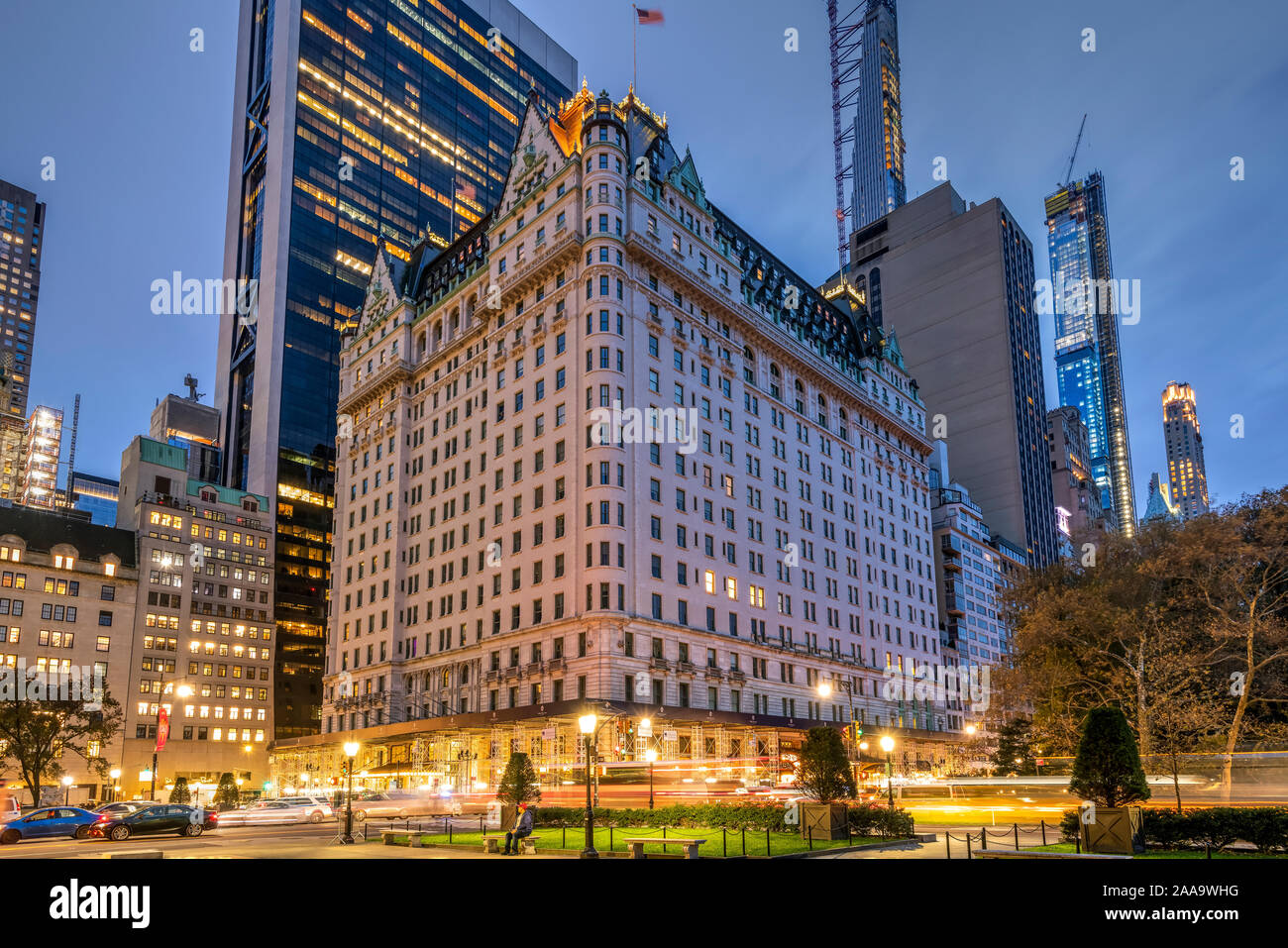 Plaza Hotel, Manhattan, New York, Stati Uniti d'America Foto Stock