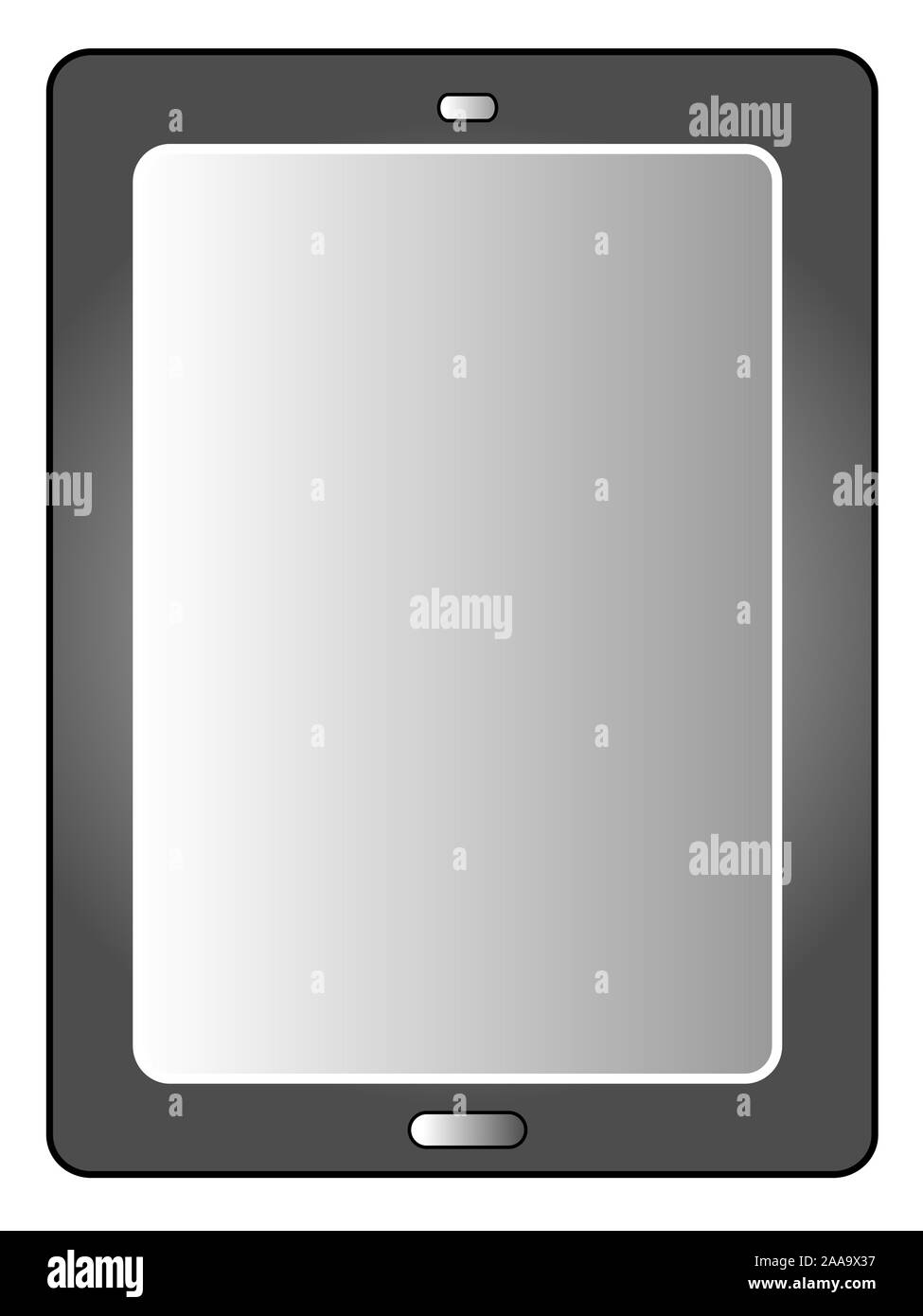 Tablet isolati su sfondo bianco Foto Stock