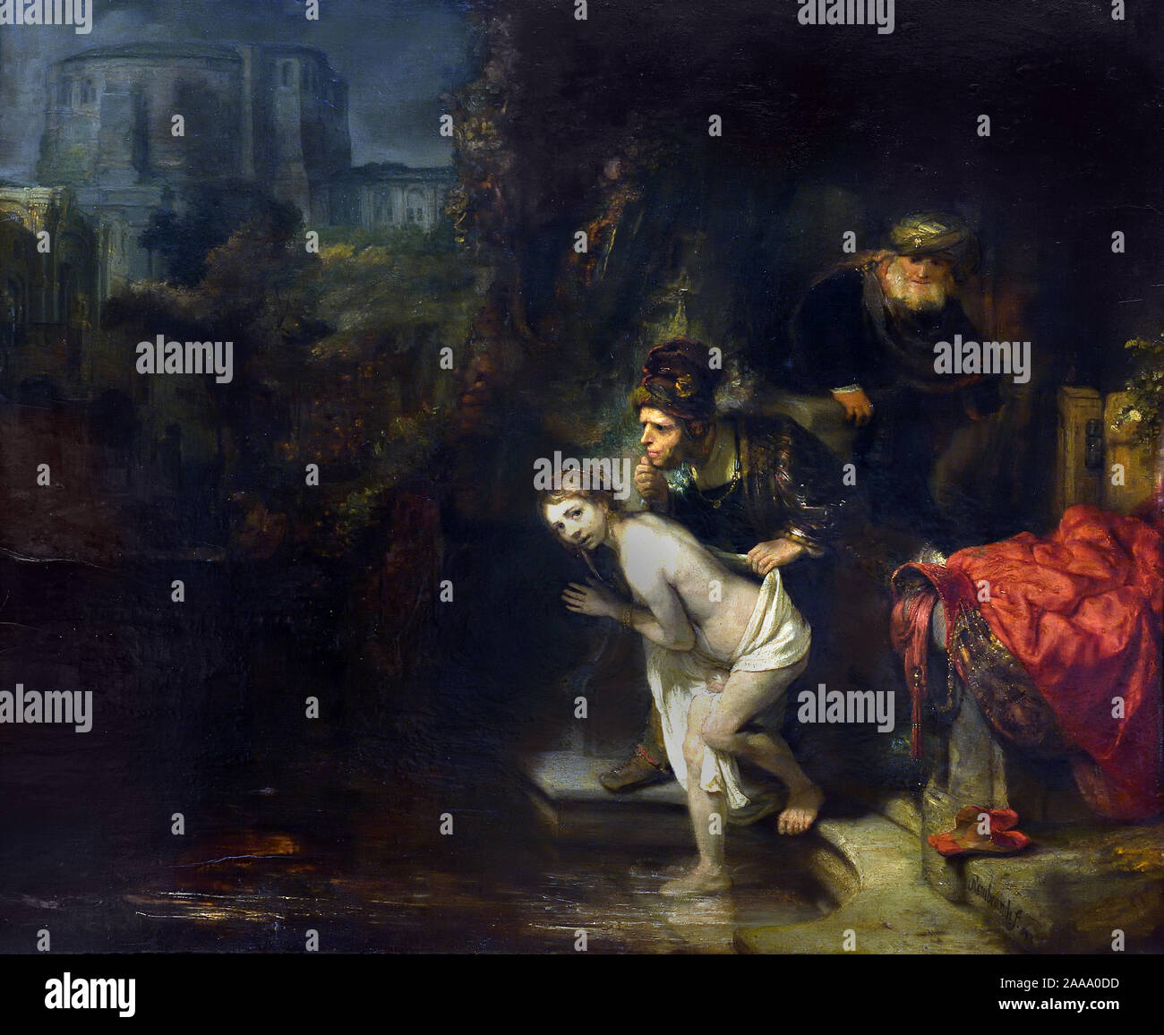 Susanna e i vecchioni di Rembrandt Harmenszoon van Rijn, Olandese, 1606-1669, olandese Nei Paesi Bassi, in Olanda. Foto Stock