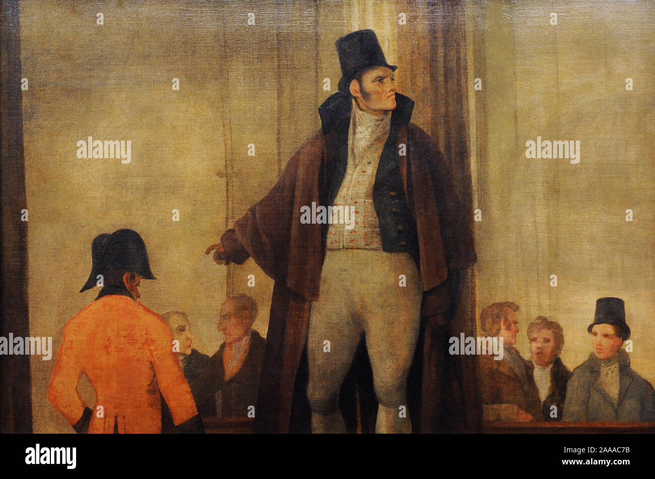 Leonardo Alenza y Nieto (1807-1845). Pittore spagnolo. Colleghi conversando nel Café de Levante in Madrid. Museo di storia. Madrid. Spagna. (In prestito e al Museo del Prado di Madrid). Foto Stock
