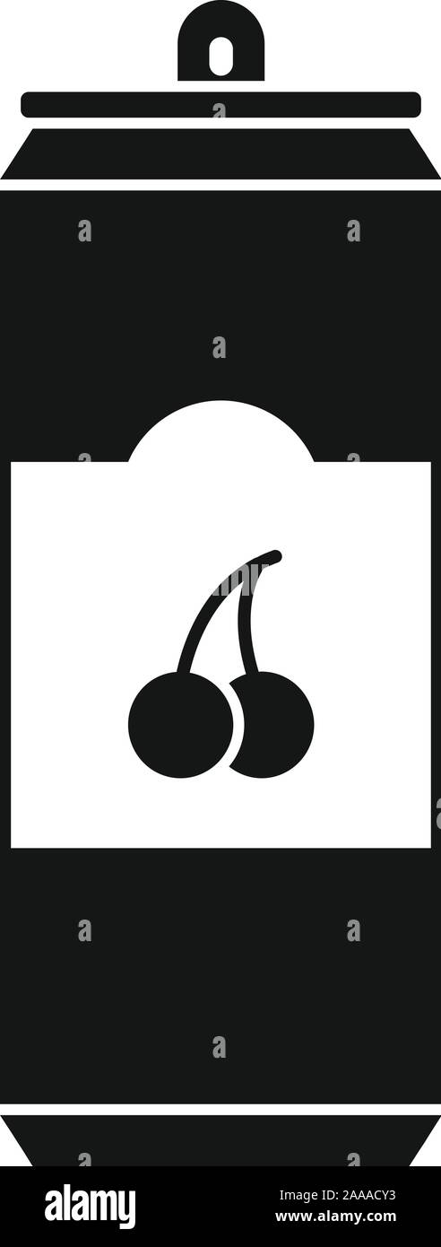 Cherry soda icona. Semplice illustrazione di ciliegia soda icona vettoriali per il web design isolato su sfondo bianco Illustrazione Vettoriale
