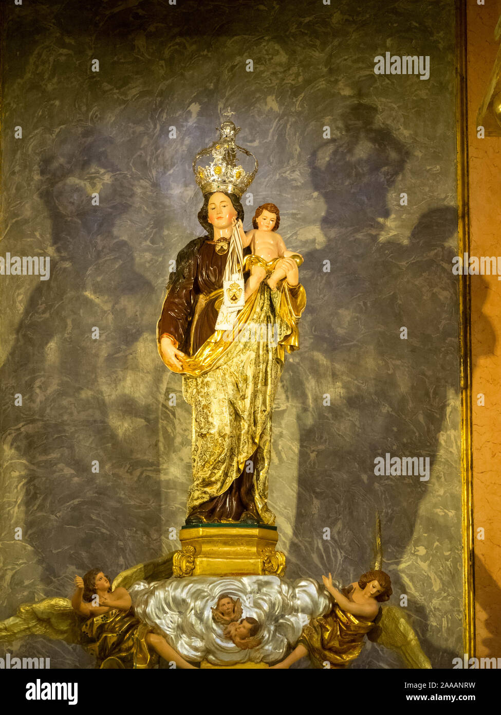 Cappella della Santa Vergine Maria, Chiesa di San Nicolas de Bari, Valencia Foto Stock