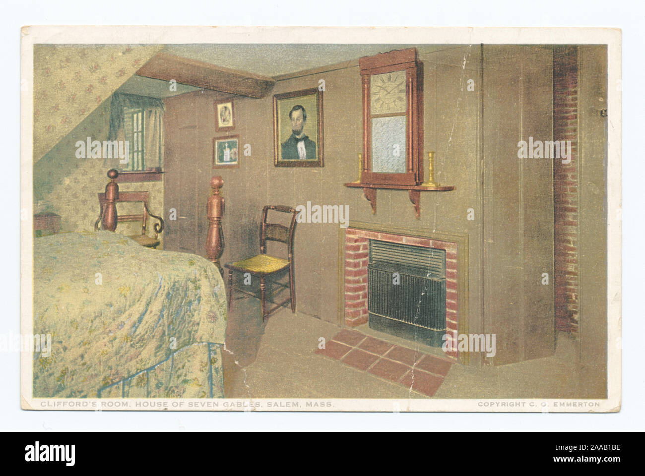 Conclusione del contratto questioni.; Clifford's camera, casa di sette Gables, Salem, messa. Foto Stock