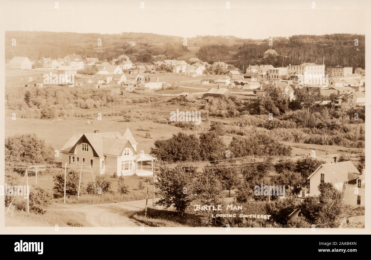 Birtle Manitoba Canada, vecchia cartolina. Foto Stock