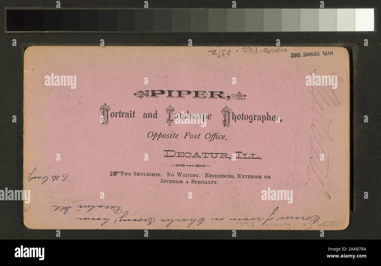 Angolo della stanza in Charles Emory's house. Decatur, Ill.; angolo della stanza in Charles Emory's house. Decatur, Ill. Foto Stock