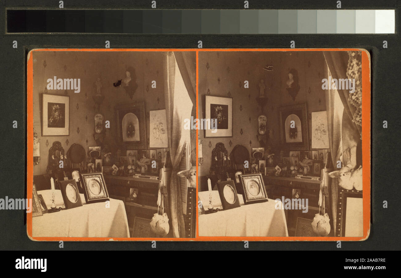 Angolo della stanza in Charles Emory's house. Decatur, Ill.; angolo della stanza in Charles Emory's house. Decatur, Ill. Foto Stock