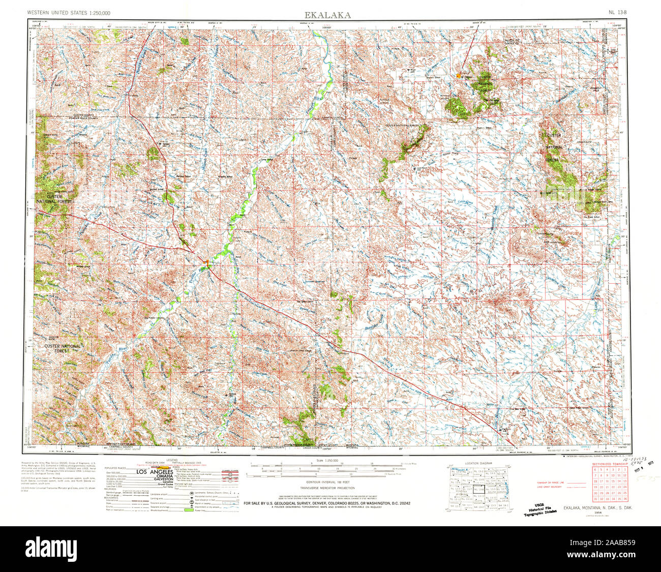 Mappa di ekalaka montana immagini e fotografie stock ad alta