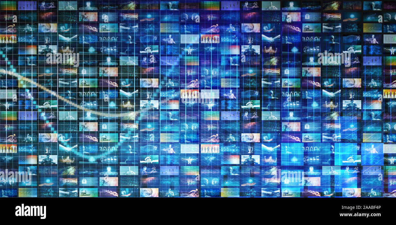 Marketing digitale e Internet Media Technology Platform Foto Stock