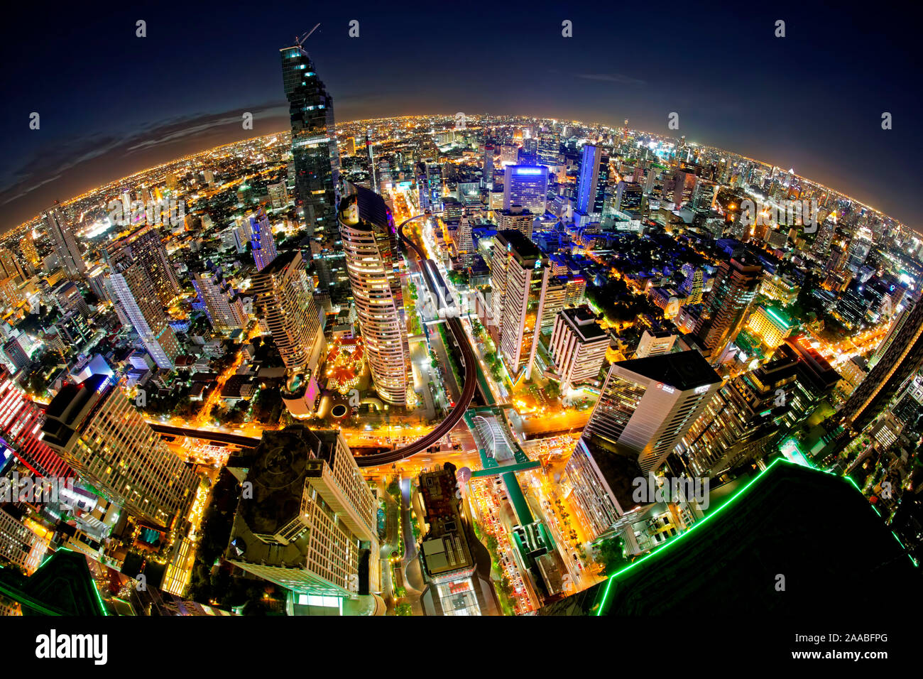 Bangkok Mahanakhon paesaggio urbano Foto Stock