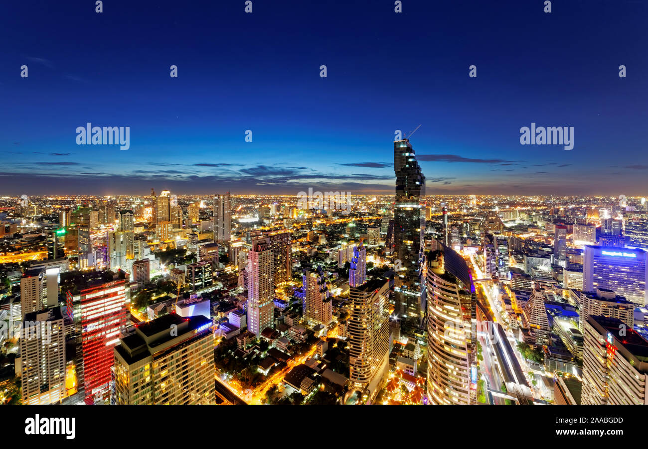 Bangkok Mahanakhon paesaggio urbano Foto Stock