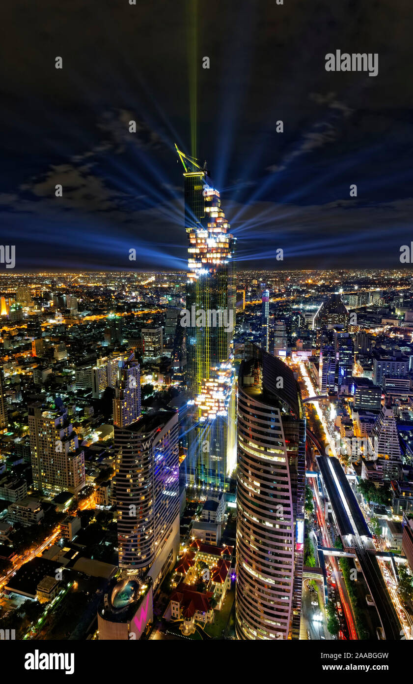 Bangkok Mahanakhon paesaggio urbano Foto Stock