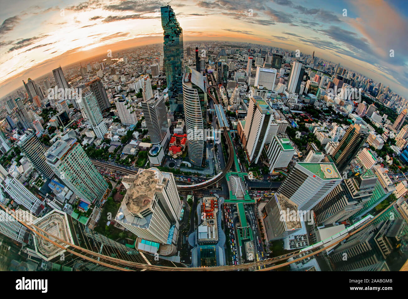 Bangkok Mahanakhon paesaggio urbano Foto Stock
