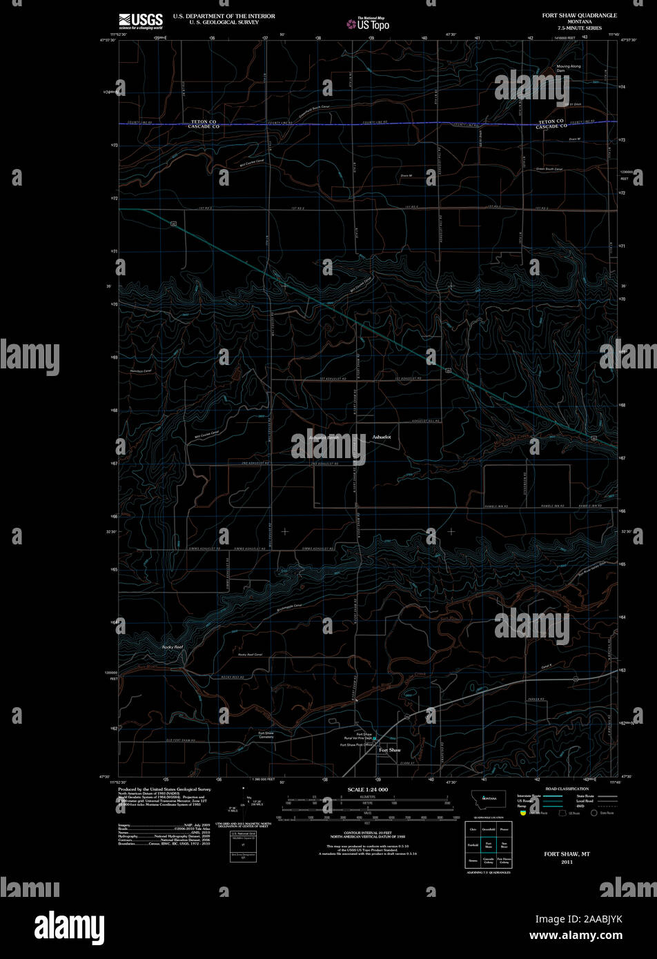Mappa di fort shaw montana immagini e fotografie stock ad alta