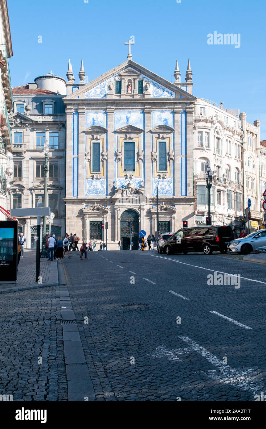 La Rua De Trindade Coelho, Ribeira, Porto, Portogallo Foto Stock